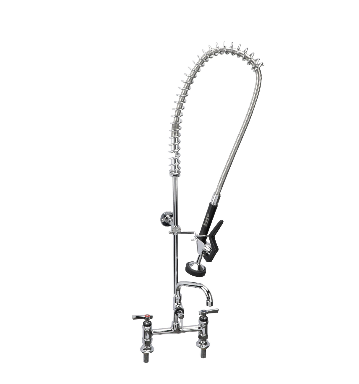 Encore® 8" OC Brass Chrome Plated Deck Mount Pre-Rinse Assembly with 8" Add-On Faucet