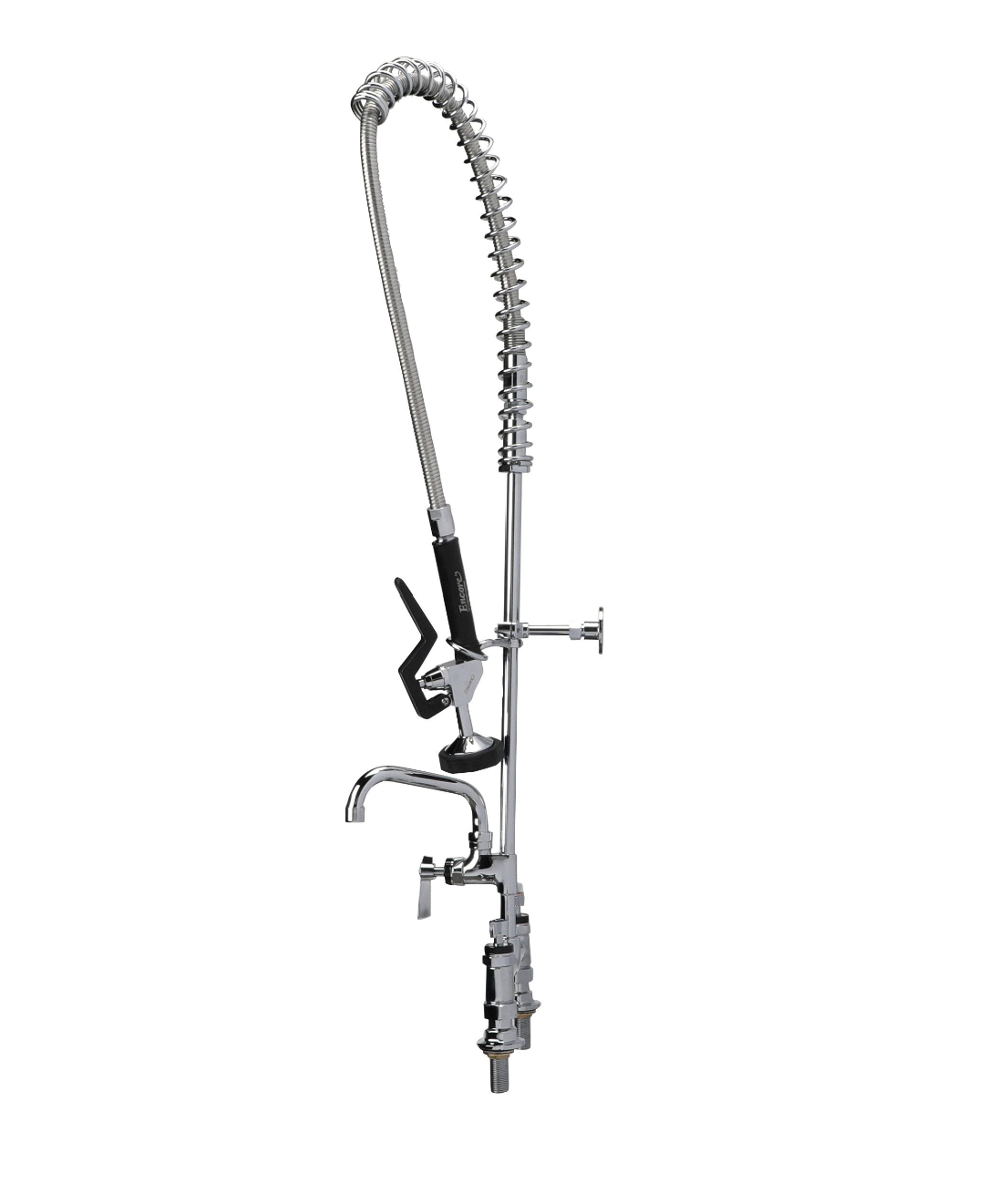 Encore® 8" OC Brass Chrome Plated Deck Mount Pre-Rinse Assembly with 12" Add-On Faucet