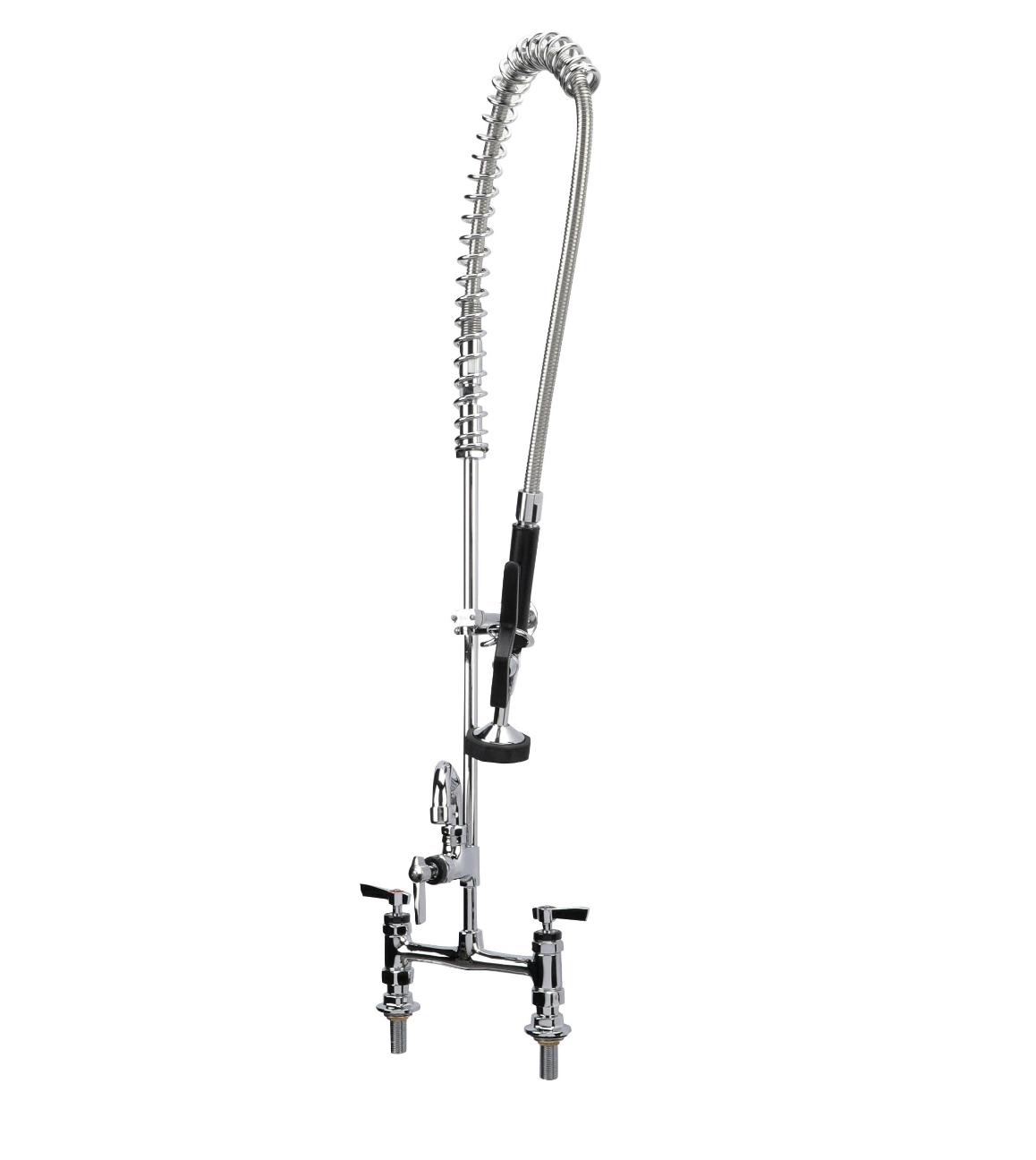 Encore® 8" OC Brass Chrome Plated Deck Mount Pre-Rinse Assembly with 12" Add-On Faucet