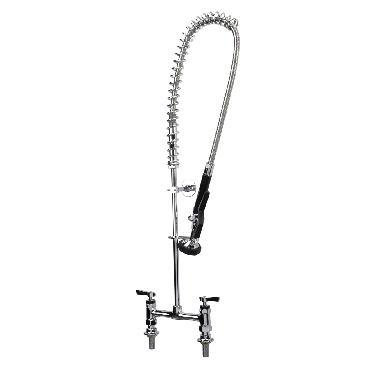 Encore® 8" OC Brass Chrome Plated Deck Mount Pre Rinse with Wall Bracket