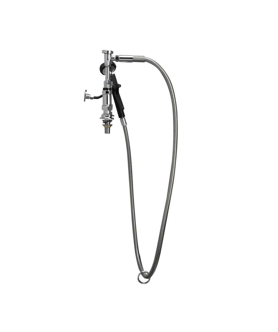 Encore® 8" OC Brass Chrome Plated Deck Mount Utility Spray Assembly Ceramic Valves with 72" Hose