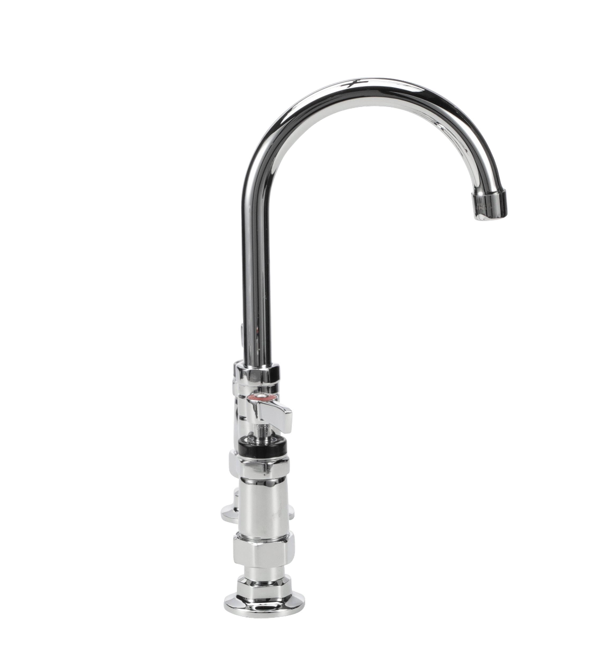Encore® 8" OC Brass Chrome Plated Deck Mount Faucet with 3-1/2" Swivel Gooseneck Spout