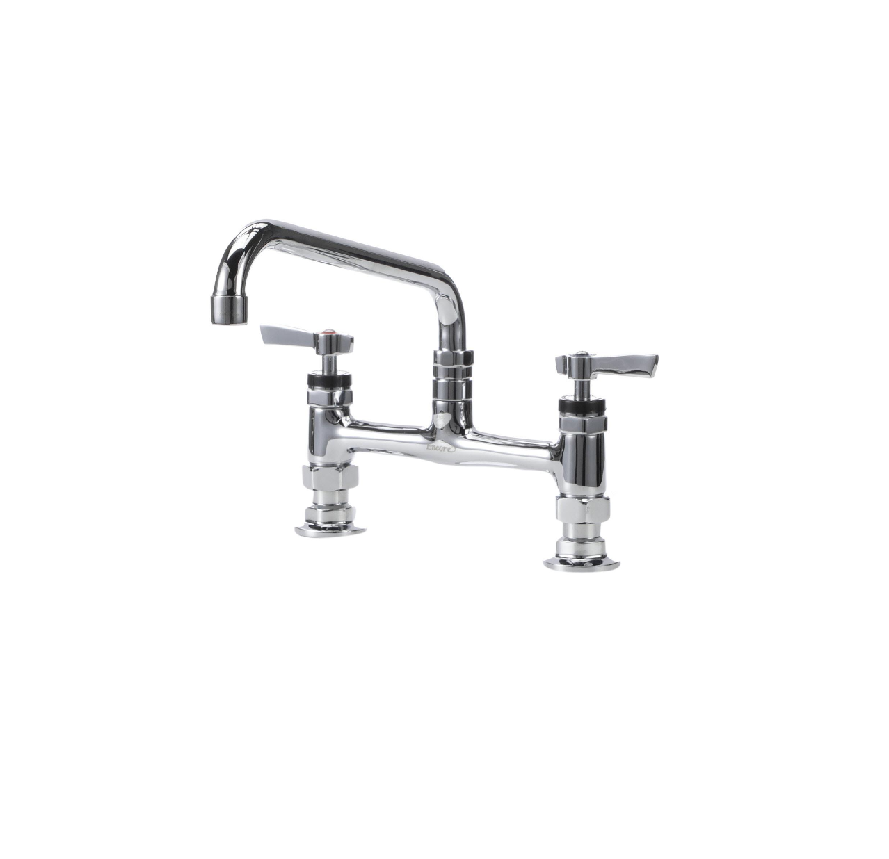Encore® 8" OC Brass Chrome Plated Deck Mount Faucet with 8" Swivel Spout