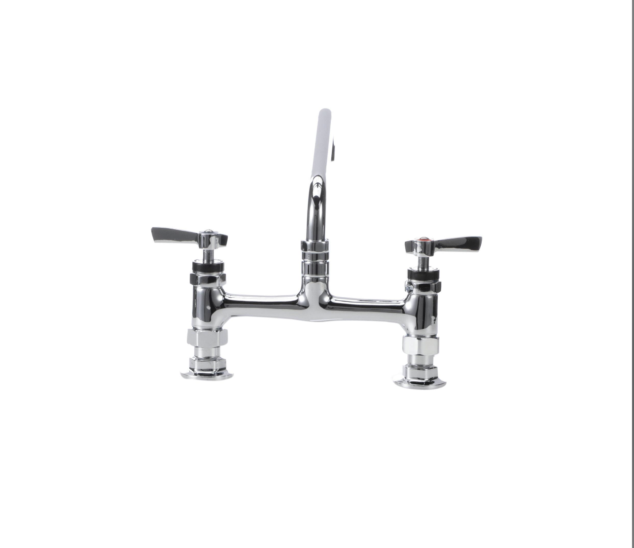 Encore® 8" OC Brass Chrome Plated Deck Mount Faucet with 8" Swivel Spout
