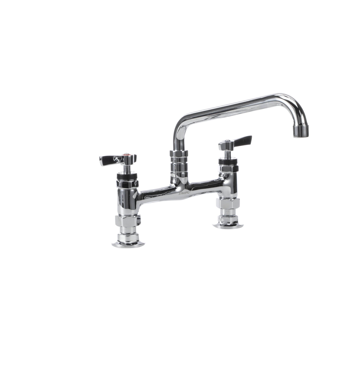 Encore® 8" OC Brass Chrome Plated Deck Mount Faucet with 8" Swivel Spout