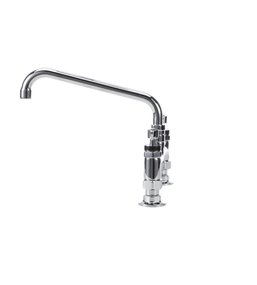 Encore® 8" OC Brass Chrome Plated Deck Mount Faucet with 10" Swivel Spout