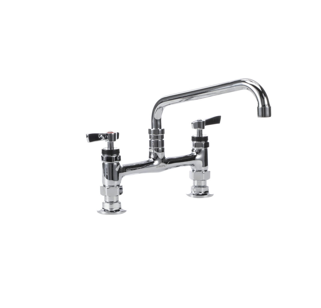 Encore® 8" OC Brass Chrome Plated Deck Mount Faucet with 10" Swivel Spout