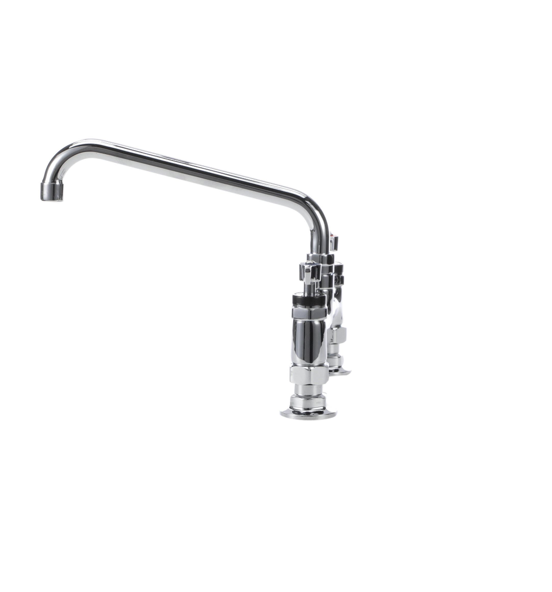 Encore® 8" OC Brass Chrome Plated Deck Mount Faucet with 12" Swivel Spout