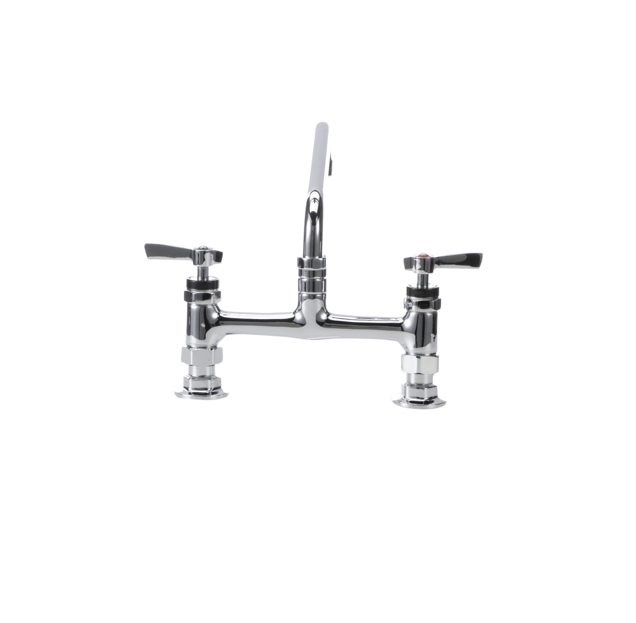 Encore® 8" OC Brass Chrome Plated Deck Mount Faucet with 12" Swivel Spout