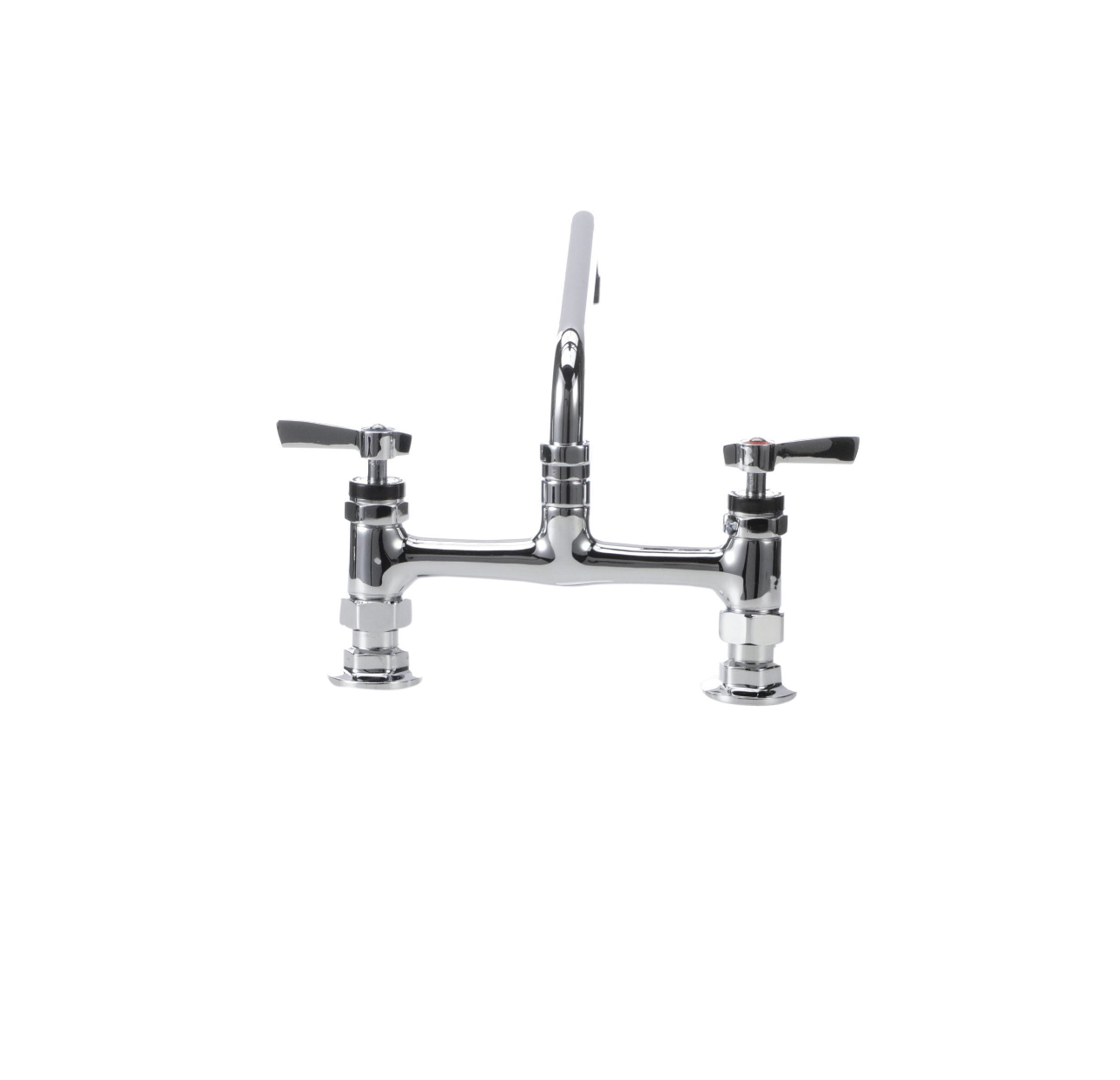 Encore® 8" OC Brass Chrome Plated Deck Mount Faucet with 16" Swivel Spout