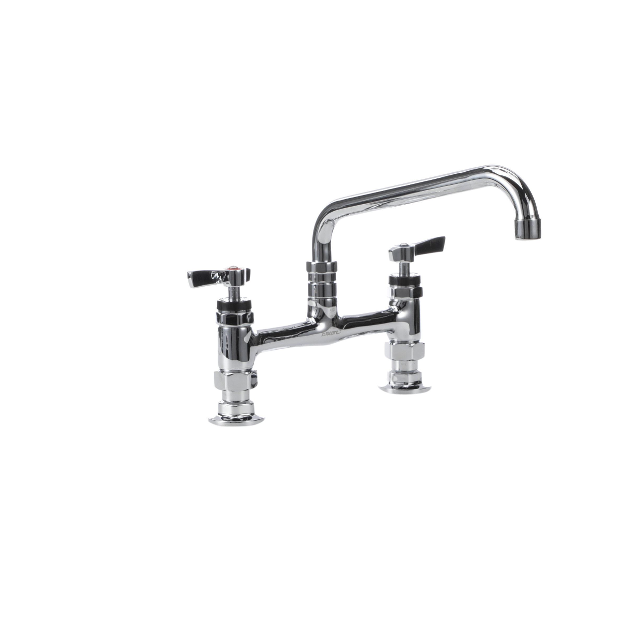 Encore® 8" OC Brass Chrome Plated Deck Mount Faucet with 16" Swivel Spout