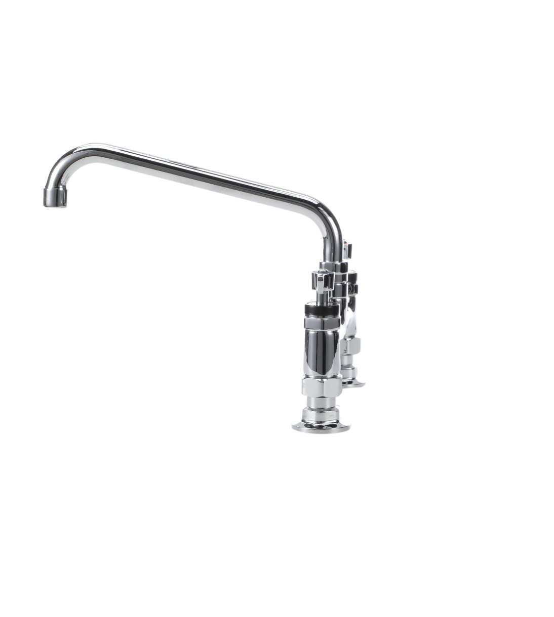 Encore® 8" OC Brass Chrome Plated Deck Mount Faucet Ceramic Valves with 8" Swivel Spout