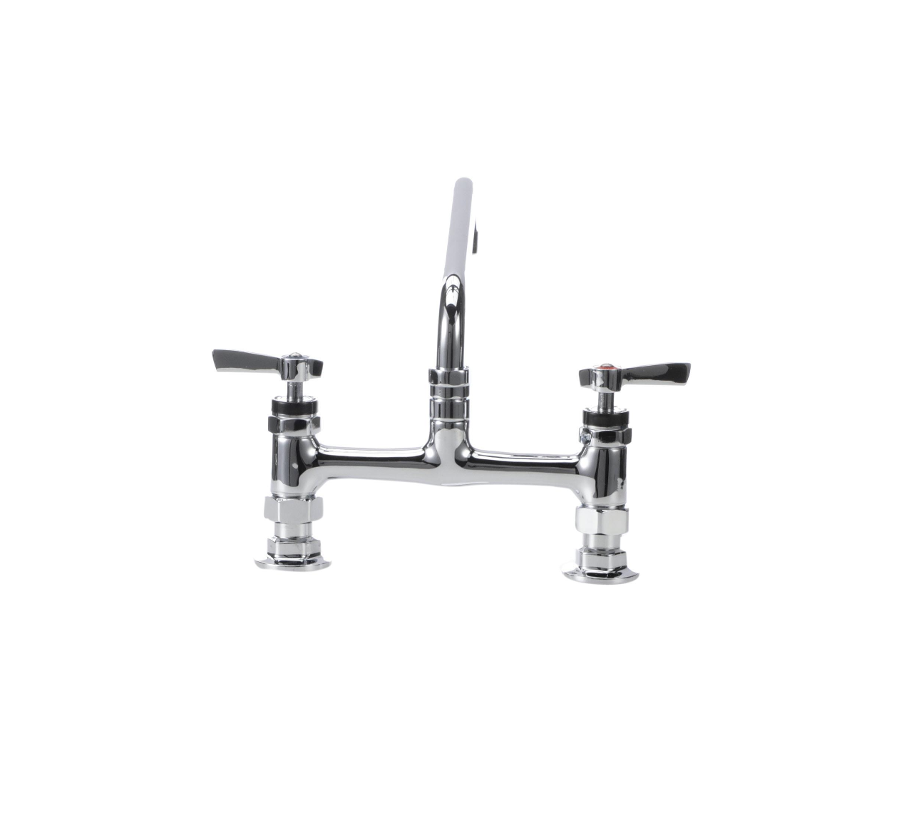 Encore® 8" OC Brass Chrome Plated Deck Mount Faucet Ceramic Valves with 8" Swivel Spout