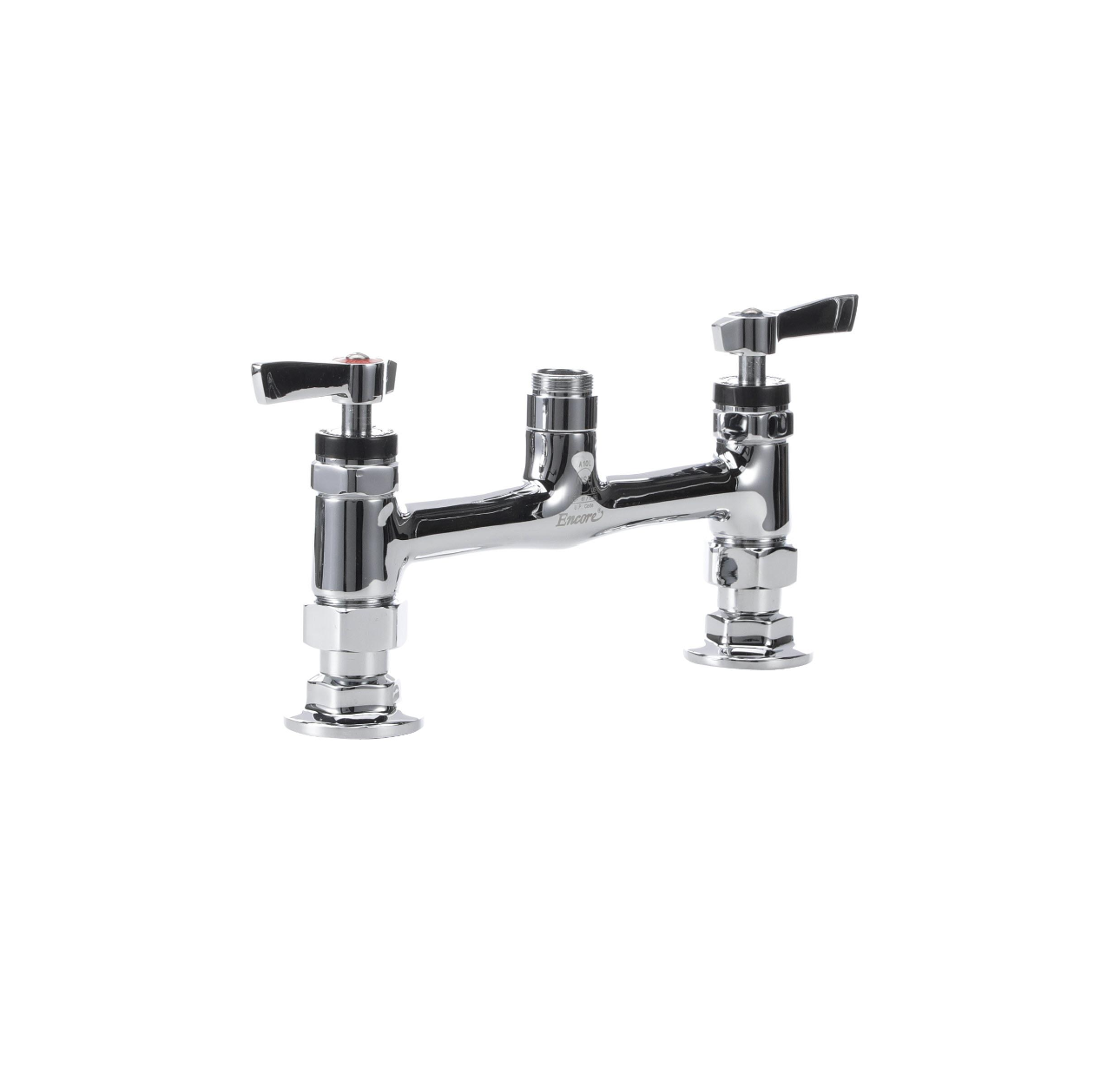 8" OC Encore Brass Chrome Plated Deck Mount Body Only for Spout
