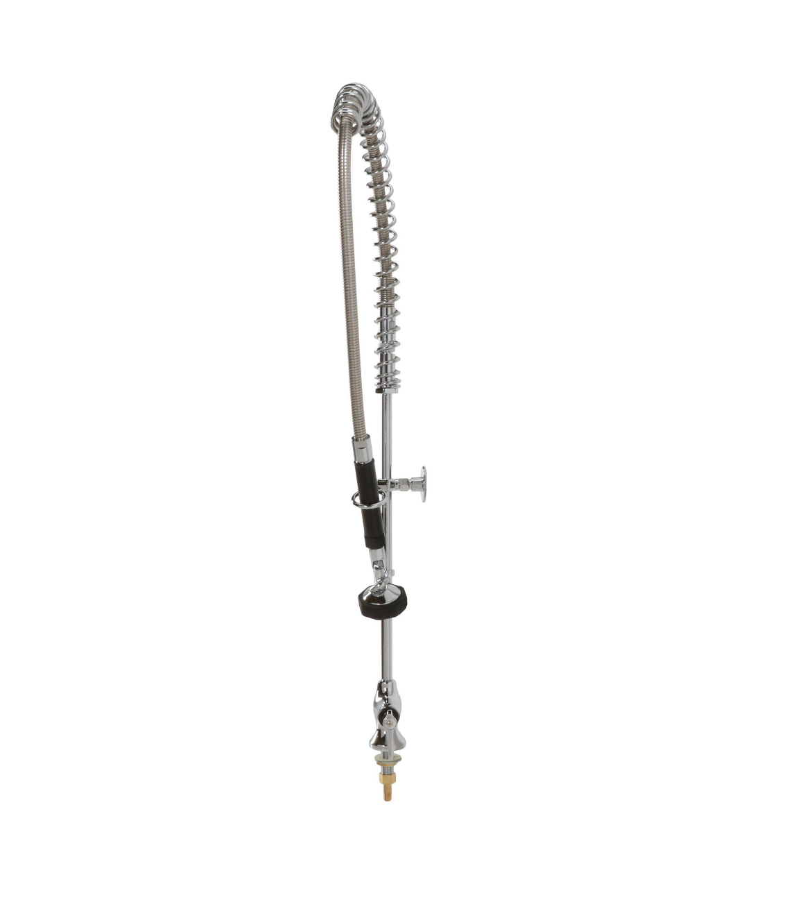Encore® Brass Chrome Plated Single Deck Mount Pre-Rinse with Ceramic Valves and Wall Bracket
