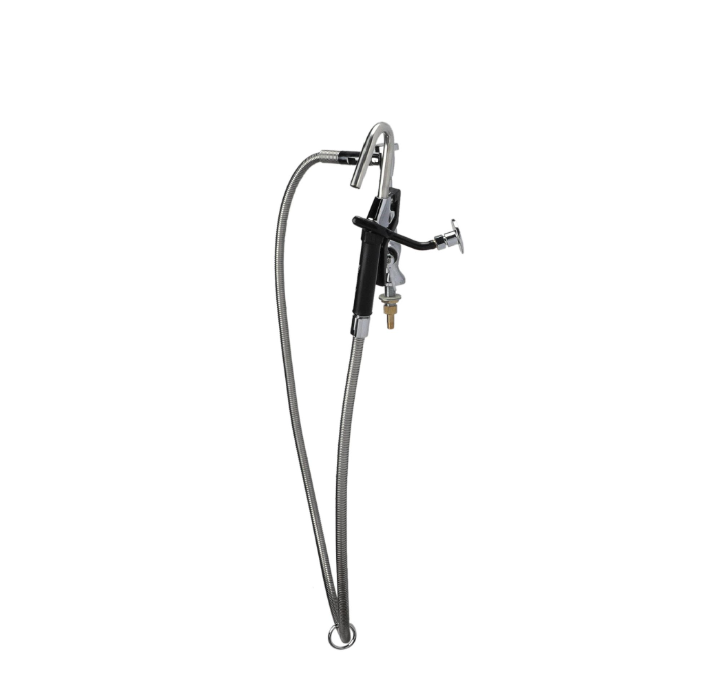 Encore® Brass Chrome Plated Single Deck Mount Pot Filler Assembly with Vacuum Breaker