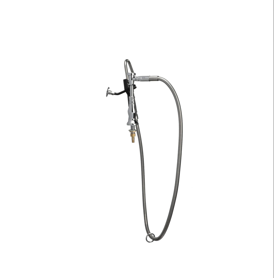 Encore® Brass Chrome Plated Single Deck Mount Pot Filler Assembly with Vacuum Breaker