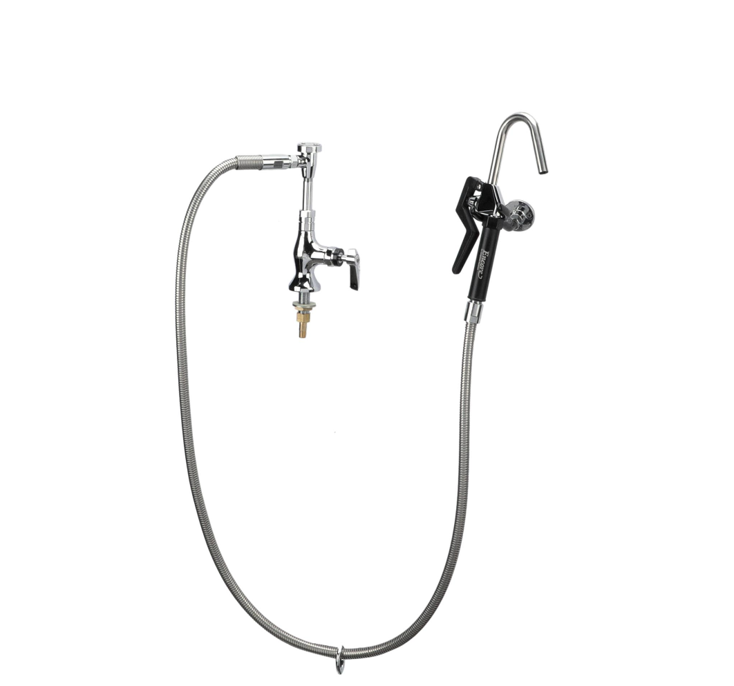 Encore® Brass Chrome Plated Single Deck Mount Pot Filler Assembly with Vacuum Breaker