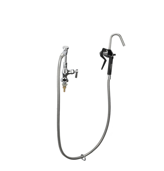 Encore® Brass Chrome Plated Single Deck Mount Pot Filler Assembly with Vacuum Breaker