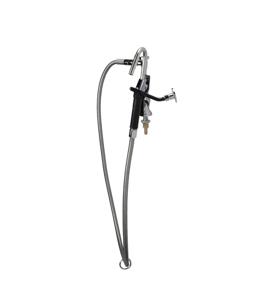 Encore® Brass Chrome Plated Single Deck Mount Pot Filler Assembly with Vacuum Breaker