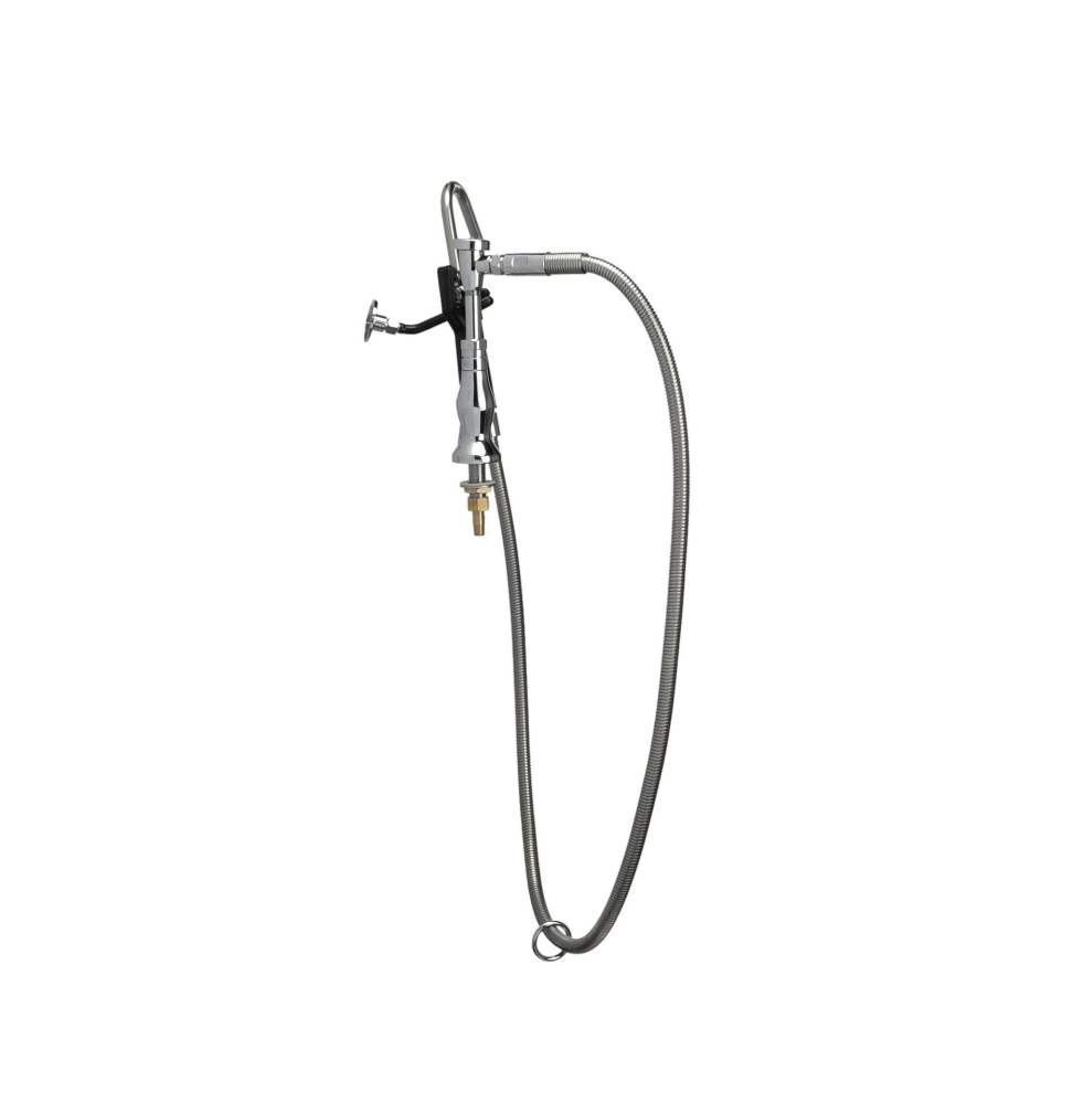 Encore® Brass Chrome Plated Single Deck Mount Pot Filler Assembly with Vacuum Breaker
