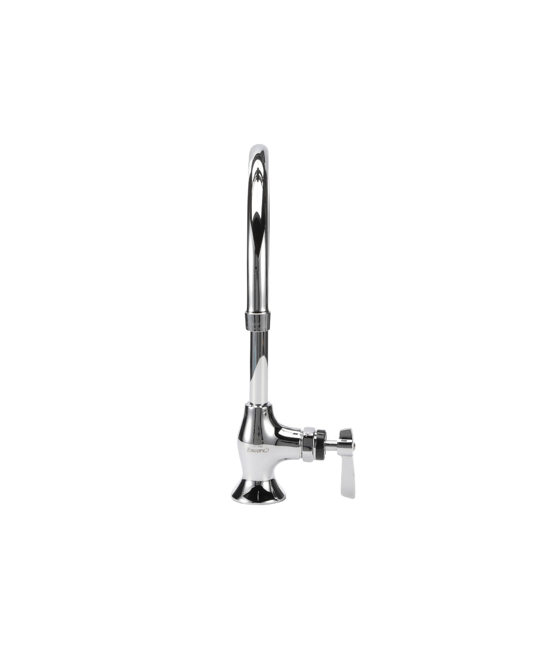 Encore® Brass Chrome Plated Single Pantry Deck Mount Faucet 8-1/2" Swivel Gooseneck Spout