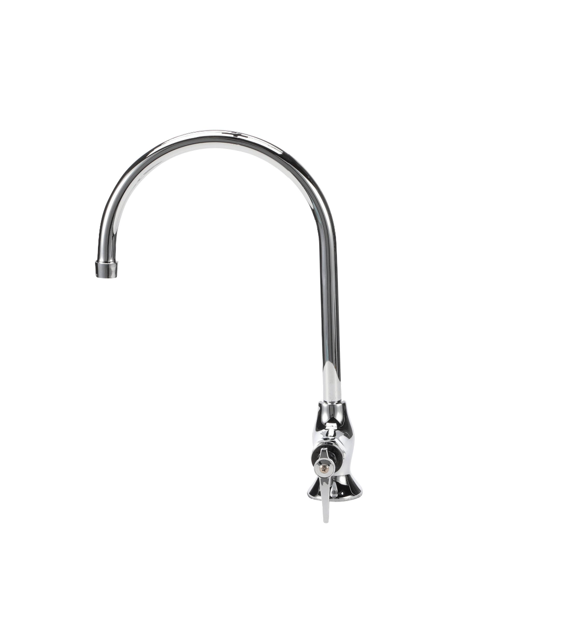 Encore® Brass Chrome Plated Single Pantry Deck Mount Faucet 8-1/2" Swivel Gooseneck Spout