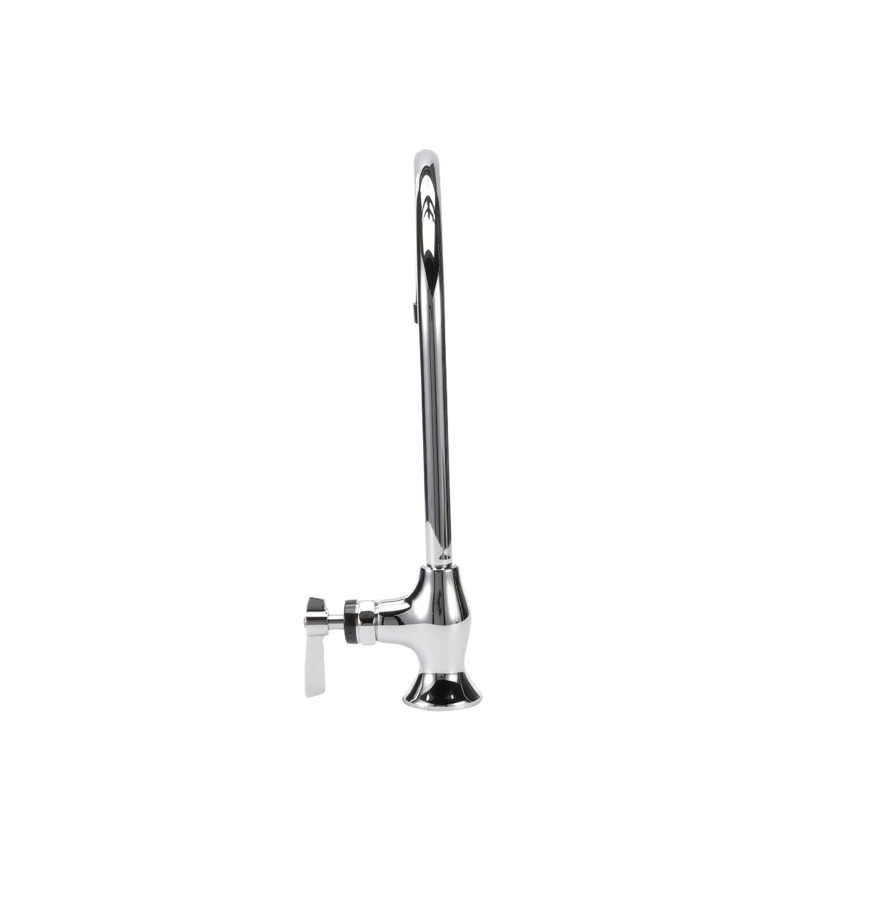 Encore® Brass Chrome Plated Single Pantry Deck Mount Faucet 8-1/2" Swivel Gooseneck Spout