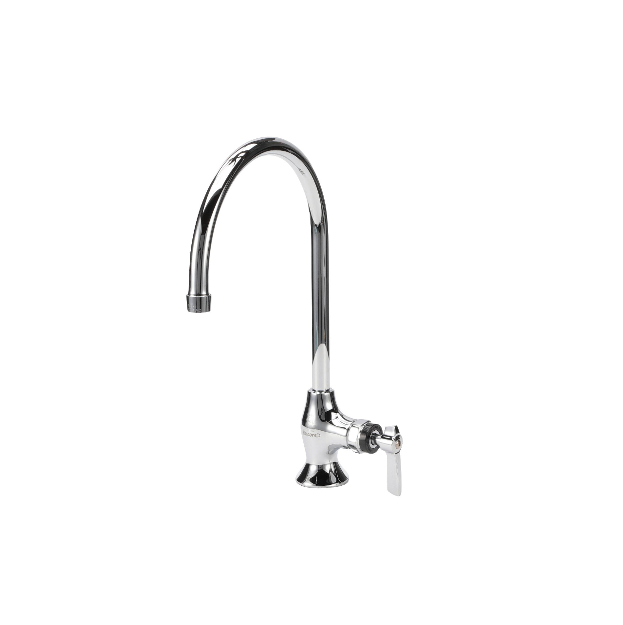 Encore® Brass Chrome Plated Single Pantry Deck Mount Faucet 8-1/2" Swivel Gooseneck Spout