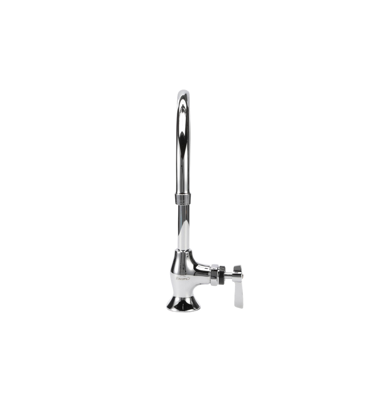 Encore® Brass Chrome Plated Single Pantry Deck Mount Faucet Ceramic Valve 8-1/2" Rigid Gooseneck Spout