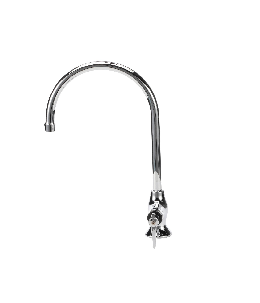 Encore® Brass Chrome Plated Single Pantry Deck Mount Faucet Ceramic Valve 8-1/2" Rigid Gooseneck Spout