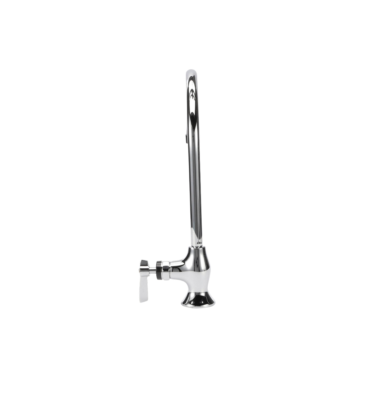 Encore® Brass Chrome Plated Single Pantry Deck Mount Faucet Ceramic Valve 8-1/2" Rigid Gooseneck Spout