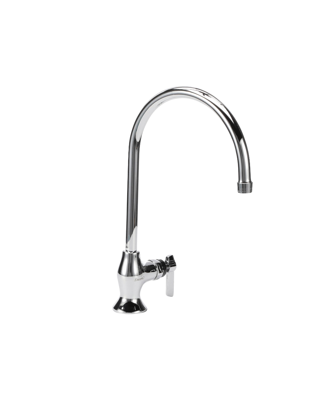Encore® Brass Chrome Plated Single Pantry Deck Mount Faucet Ceramic Valve 8-1/2" Swivel Gooseneck Spout
