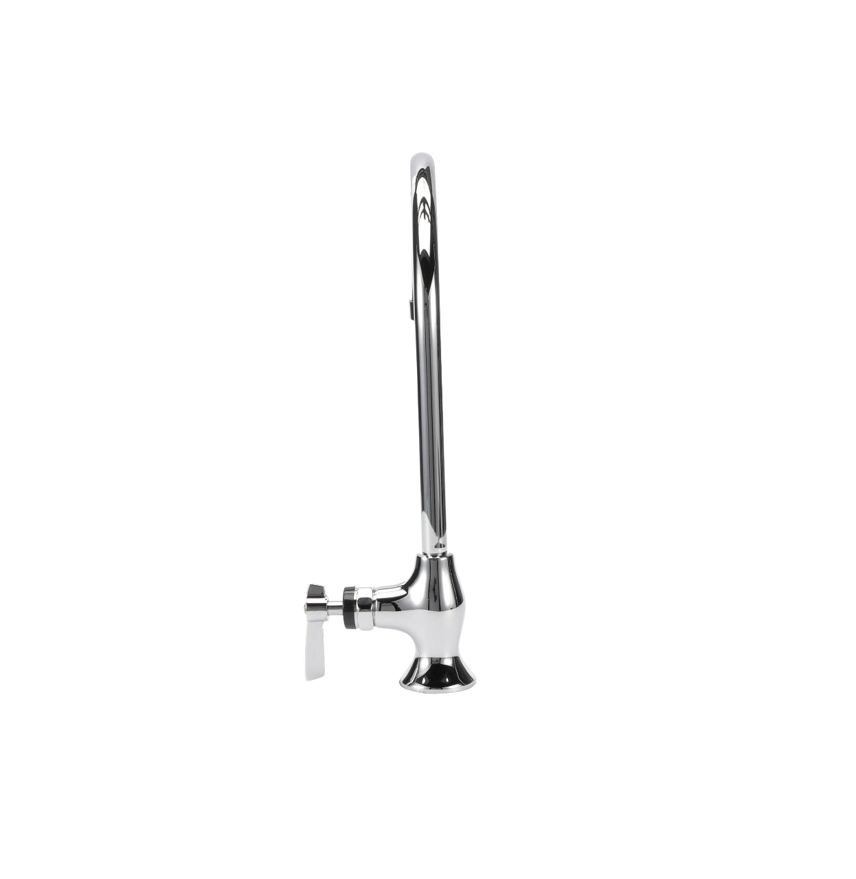 Encore® Brass Chrome Plated Single Pantry Deck Mount Faucet Ceramic Valve 8-1/2" Swivel Gooseneck Spout