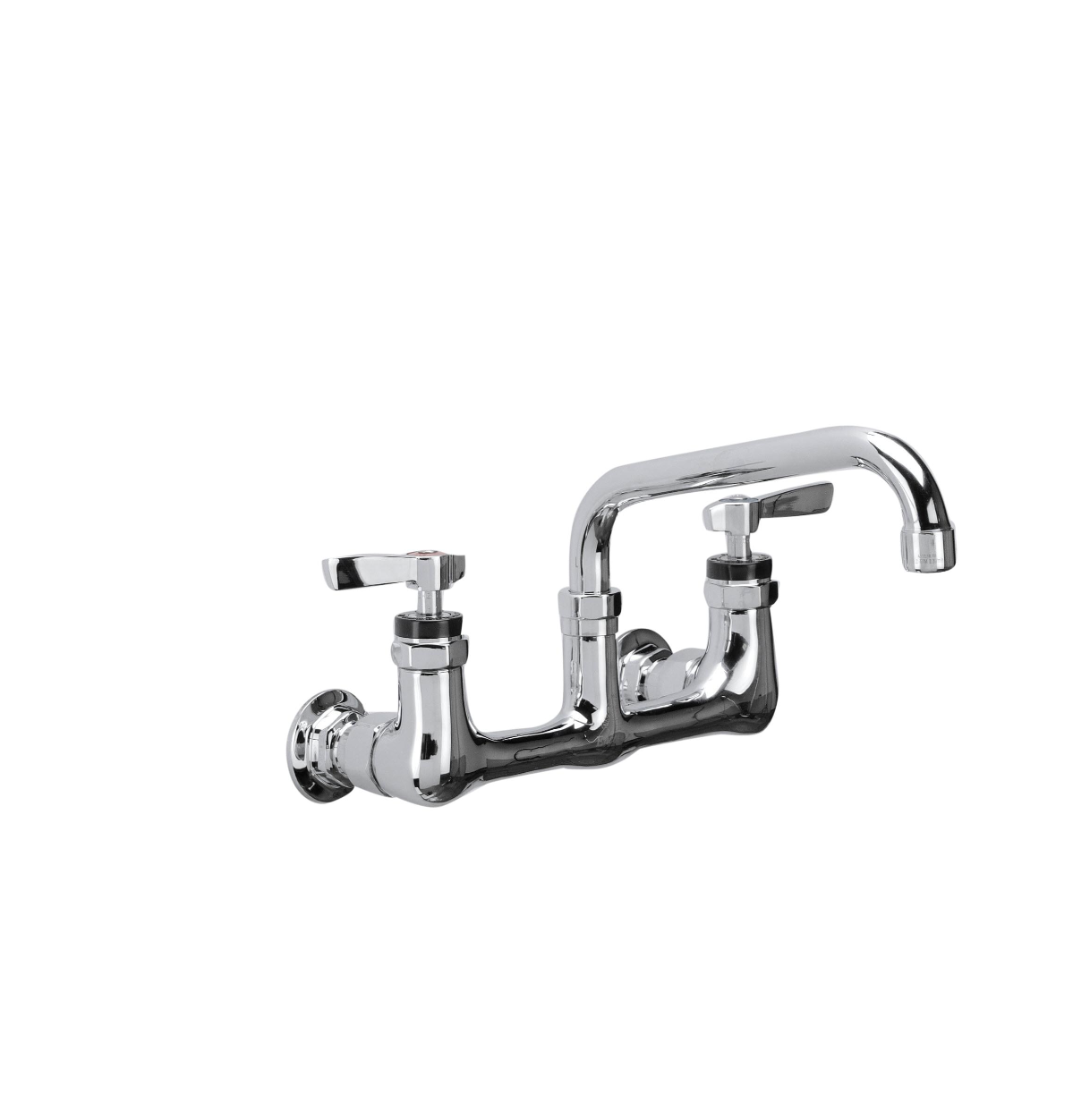 Encore® 6" OC Brass Chrome Plated Elevated Deck Mount Faucet with 12" Swivel Spout