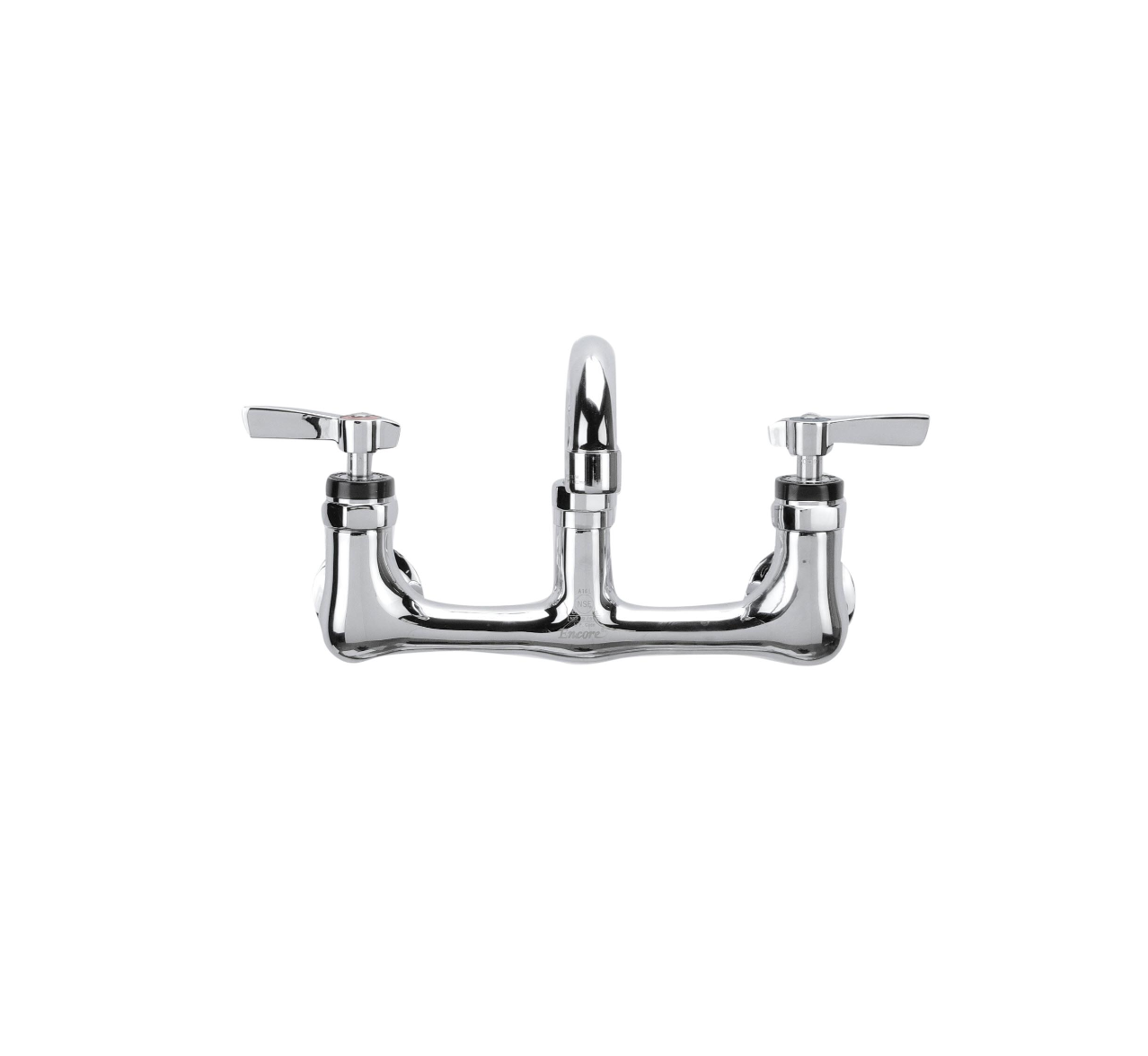 Encore® 6" OC Brass Chrome Plated Elevated Deck Mount Faucet with 12" Swivel Spout