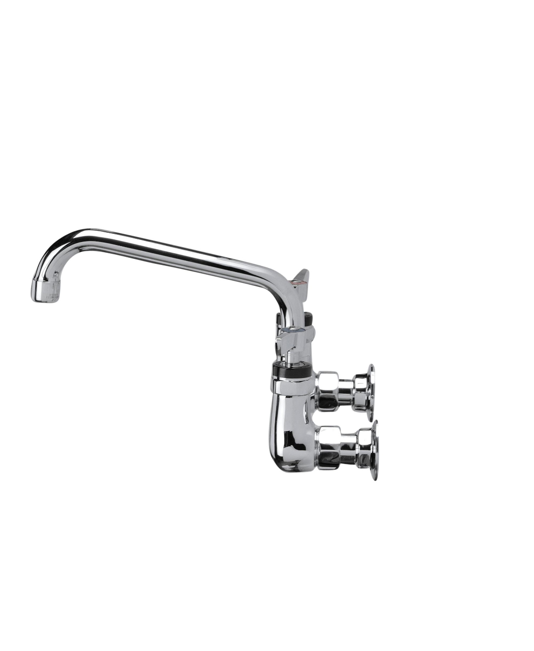 Encore® 6" OC Brass Chrome Plated Elevated Deck Mount Faucet with 12" Swivel Spout
