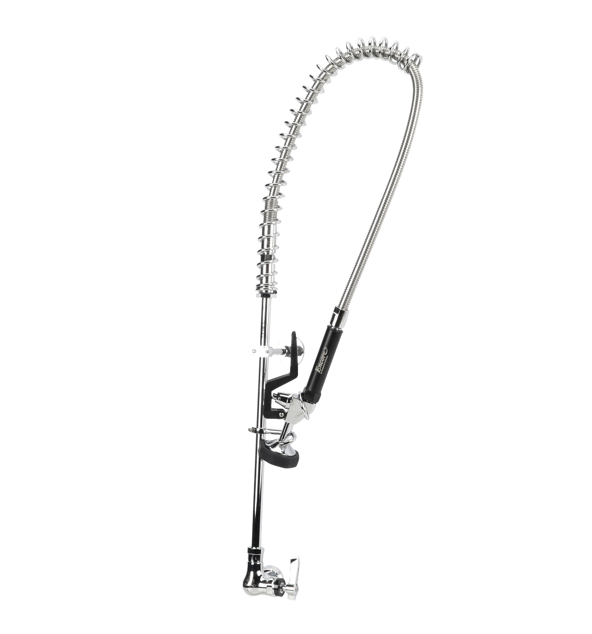 Encore® Brass Chrome Plated Single Wall Mount Pre Rinse Assembly with Wall Bracket