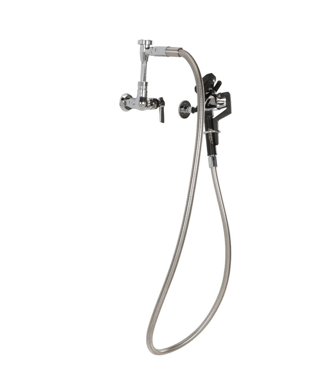 Encore® Brass Chrome Plated Single Wall Mount Utility Spray Assembly with 72" Hose and Vacuum Breaker