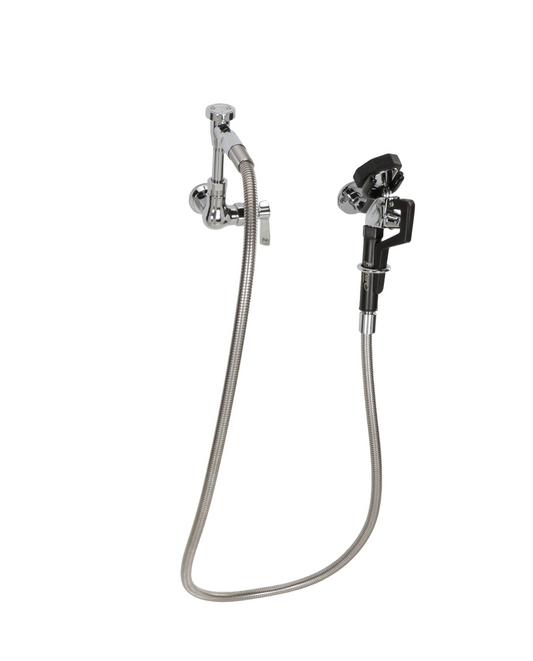 Encore® Brass Chrome Plated Single Wall Mount Utility Spray Assembly with 72" Hose and Vacuum Breaker