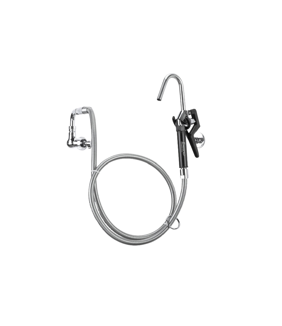 Encore® Brass Chrome Plated Single Wall Mount Pot Filler Assembly with 72" Hose