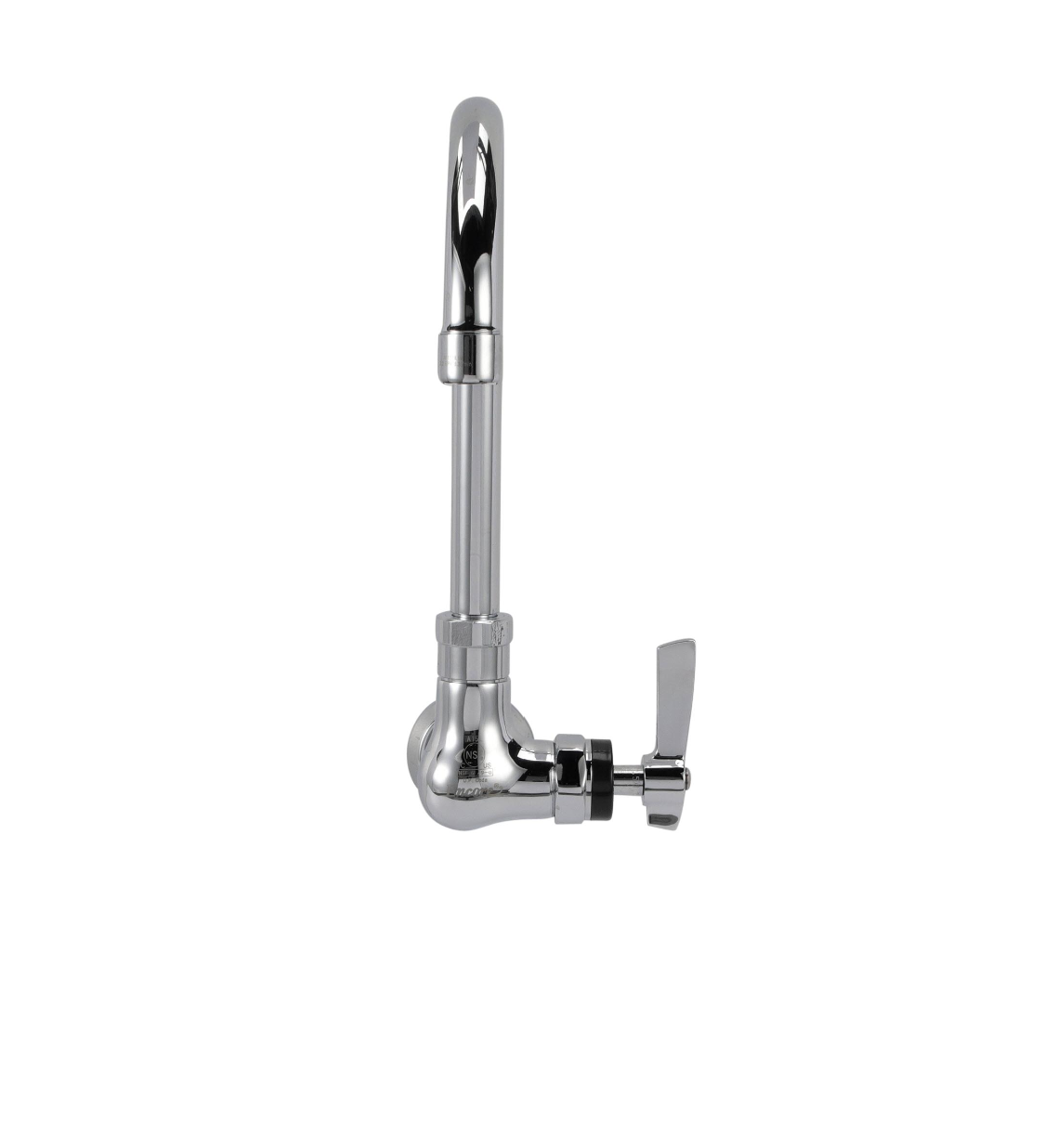 Encore® Brass Chrome Plated Single Wall Mount Faucet with 6" Rigid Gooseneck Spout