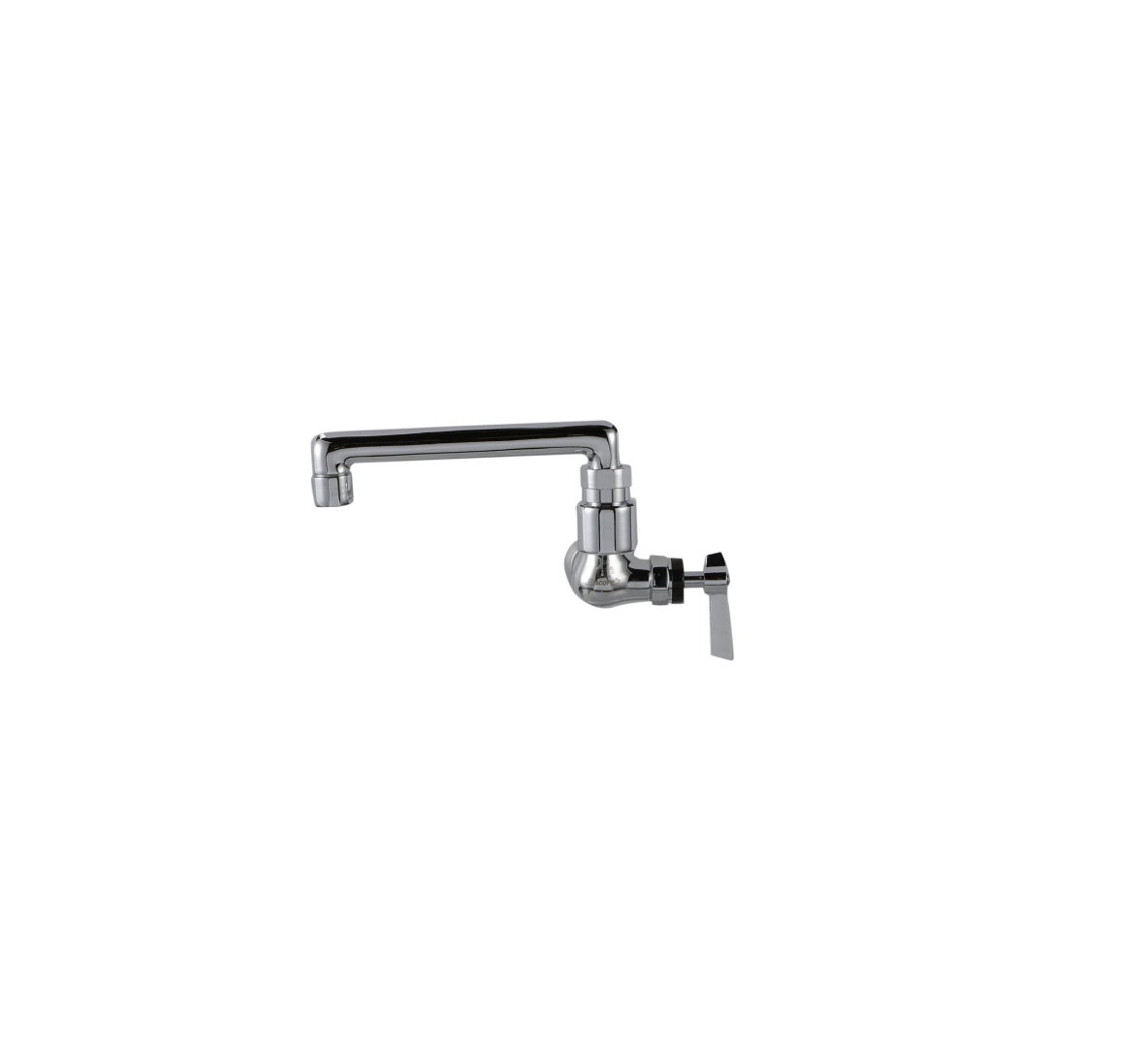 Encore® Brass Chrome Plated Single Wall Mount Faucet with 18" Swivel Spout with Pot Filler End