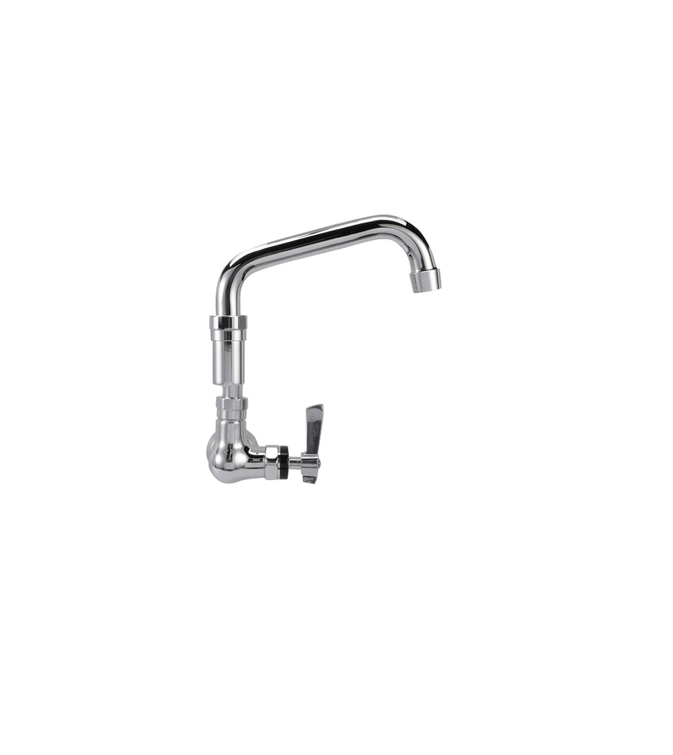 Encore® Brass Chrome Plated Single Wall Mount Faucet with 18" Swivel Spout