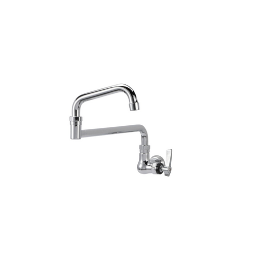 Encore® Brass Chrome Plated Single Wall Mount Faucet with 18" Swivel Spout