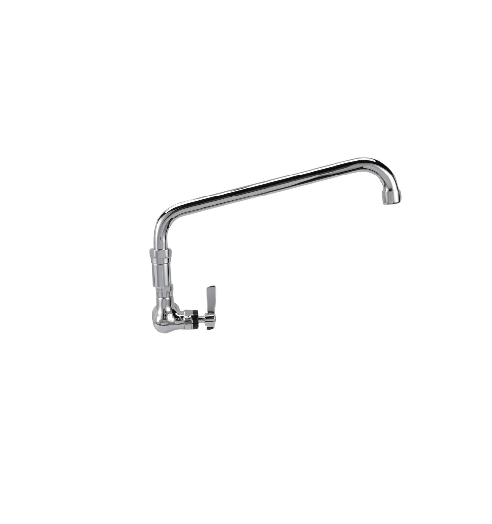 Encore® Brass Chrome Plated Single Wall Mount Faucet with 24" Swivel Spout