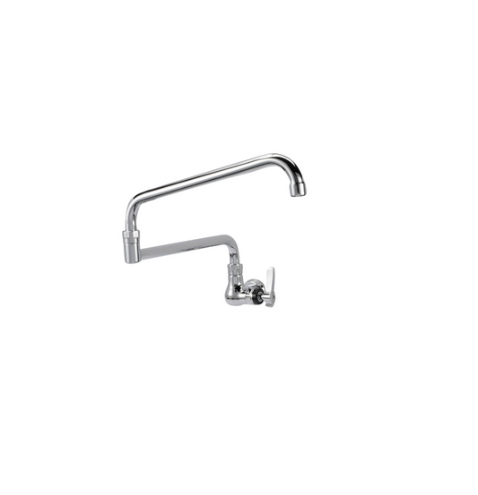 Encore® Brass Chrome Plated Single Wall Mount Faucet with 24" Swivel Spout