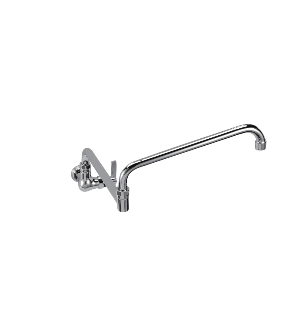 Encore® Brass Chrome Plated Single Wall Mount Faucet with 24" Swivel Spout