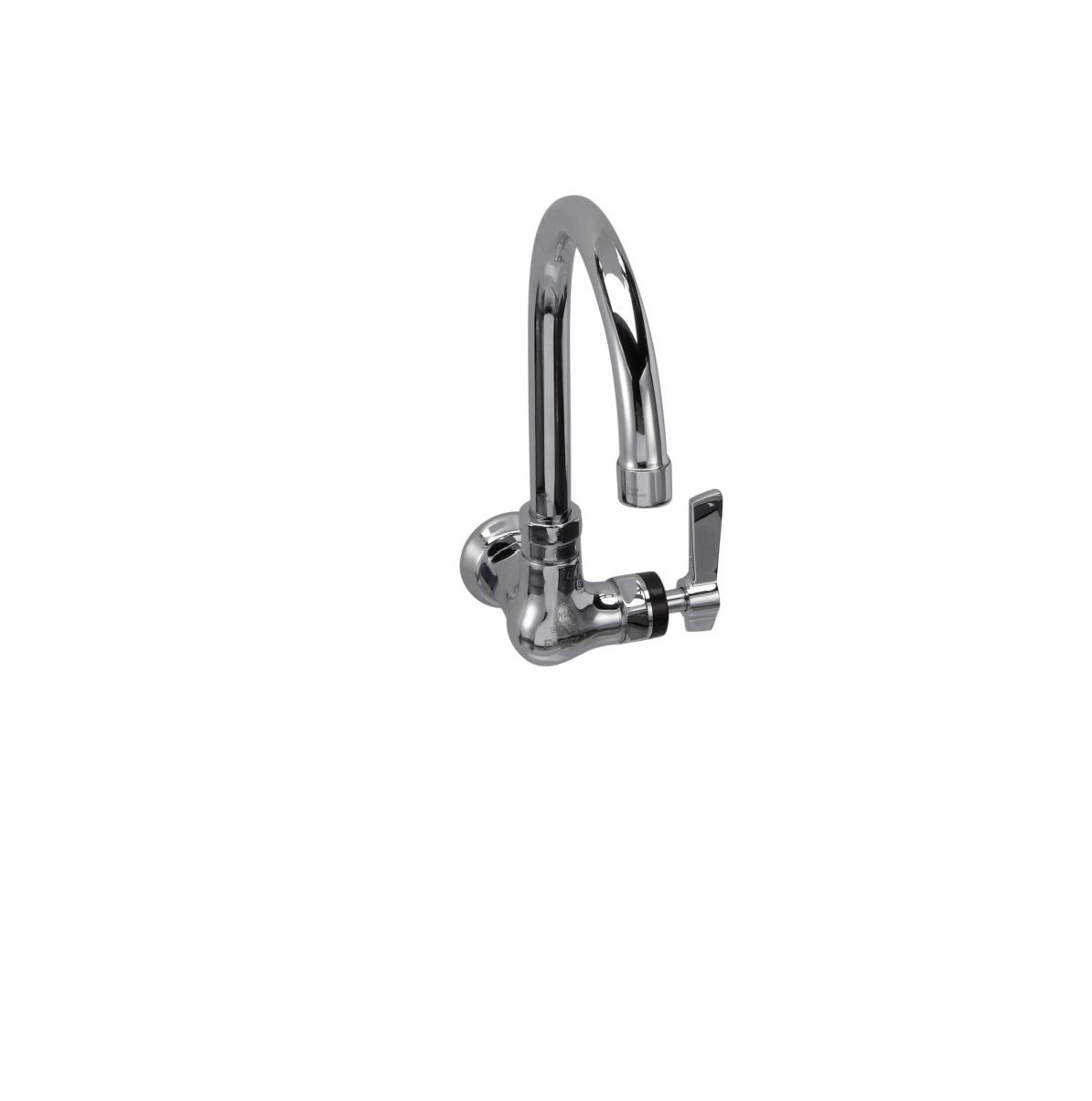 Encore® Brass Chrome Plated Single Wall Mount Faucet Ceramic Valves with 6" Swivel Gooseneck Spout