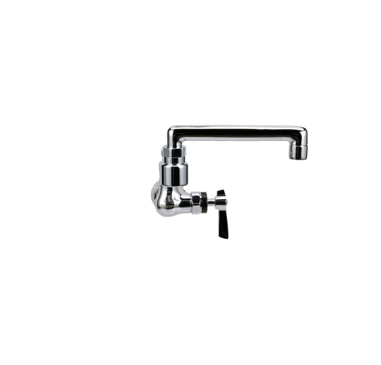 Encore® Brass Chrome Plated Single Wall Mount Faucet Ceramic Valves with 13" Swivel Spout with Pot Filler End